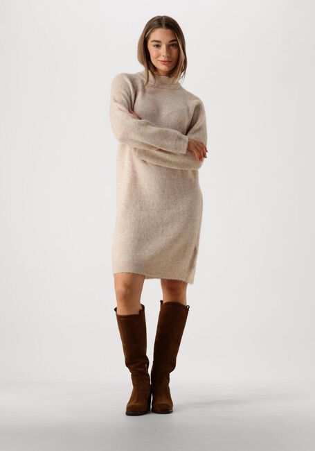 Beige SELECTED FEMME Minikleid SLFLULU LS HIGH NECK KNIT DRESS - large