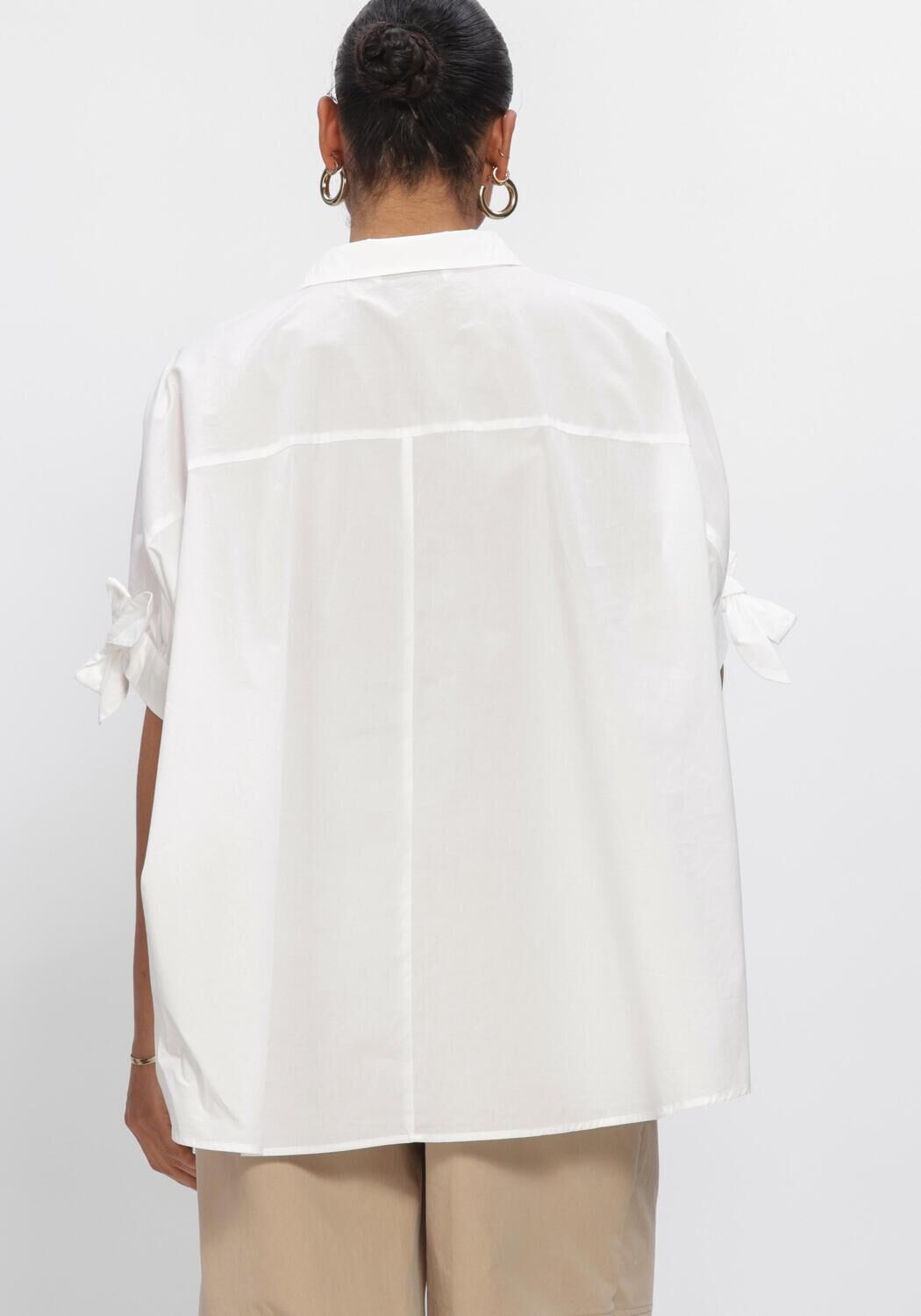 Nicht-gerade weiss SUMMUM Blusen BLOUSE CRISPY POPLIN - large