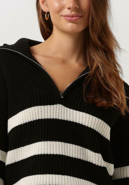Schwarze SELECTED WOMEN Pullover SLFBOOMIE LS KNIT HALF ZIP - large