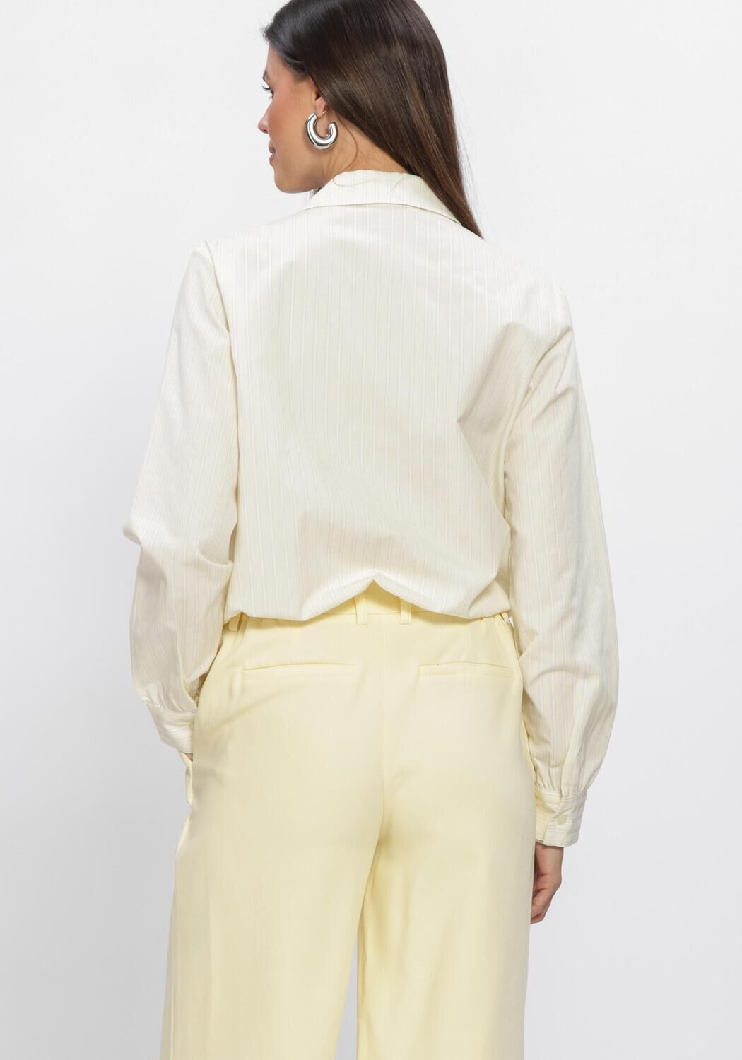 Gelbe FREEBIRD Blusen WV-COT-STRIPE-26-1 - large