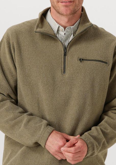Olive FORÉT Sweatshirt ELM HALF ZIP SWEATSHIRT - large
