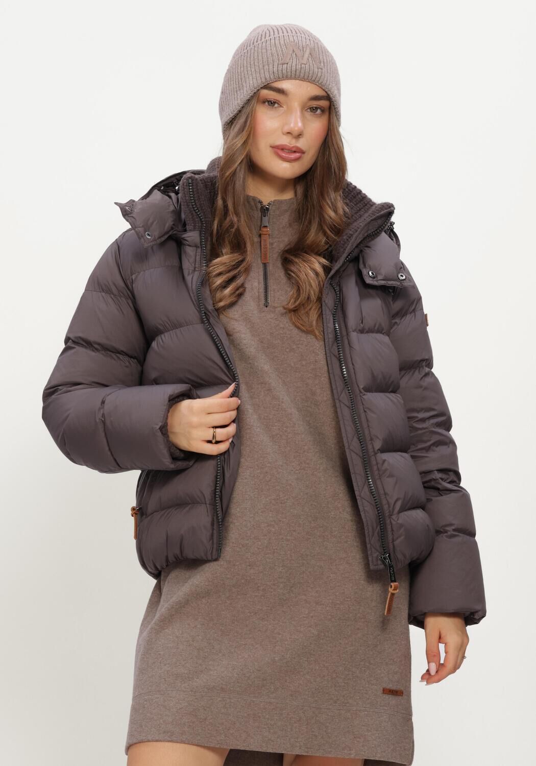 Taupe MOSCOW Wattierte Jack 14-08-BRANDY - large
