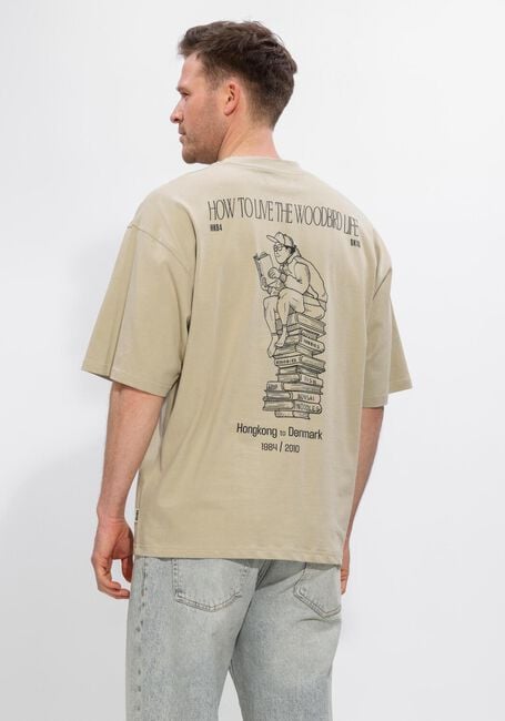 Sand WOODBIRD T-shirt WBBEAM BOOK TEE - large