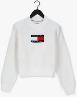 Weiße TOMMY JEANS Pullover TJW CENTER FLAG SWEATER