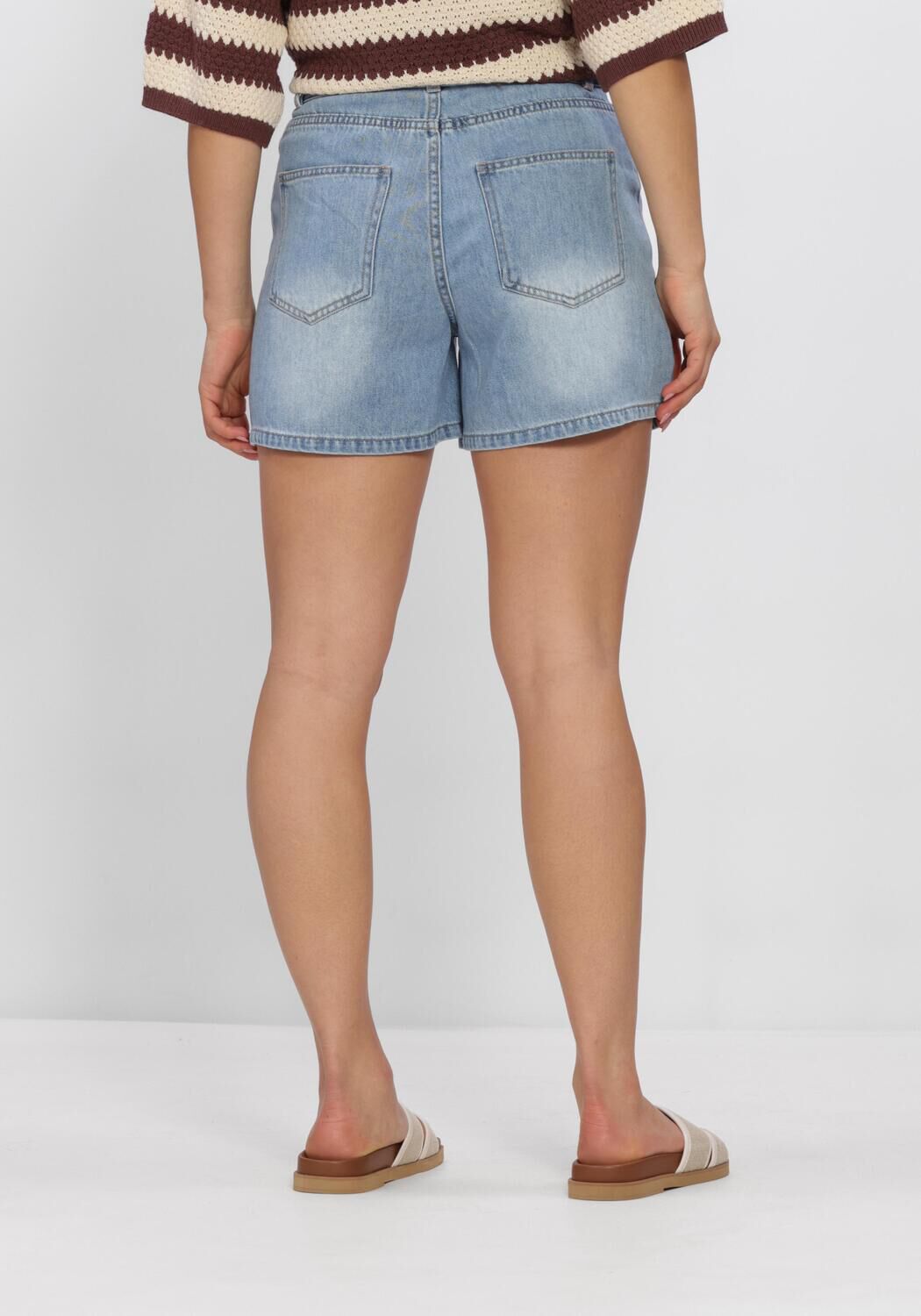 Blaue OBJECT Kurze Hosen OBJROSIE MW LO DENIM SHORT - large