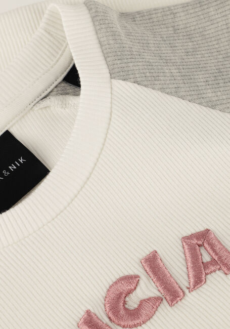 Weiße NIK & NIK T-shirt OFFICIALS AGLAN RIB TOP - large