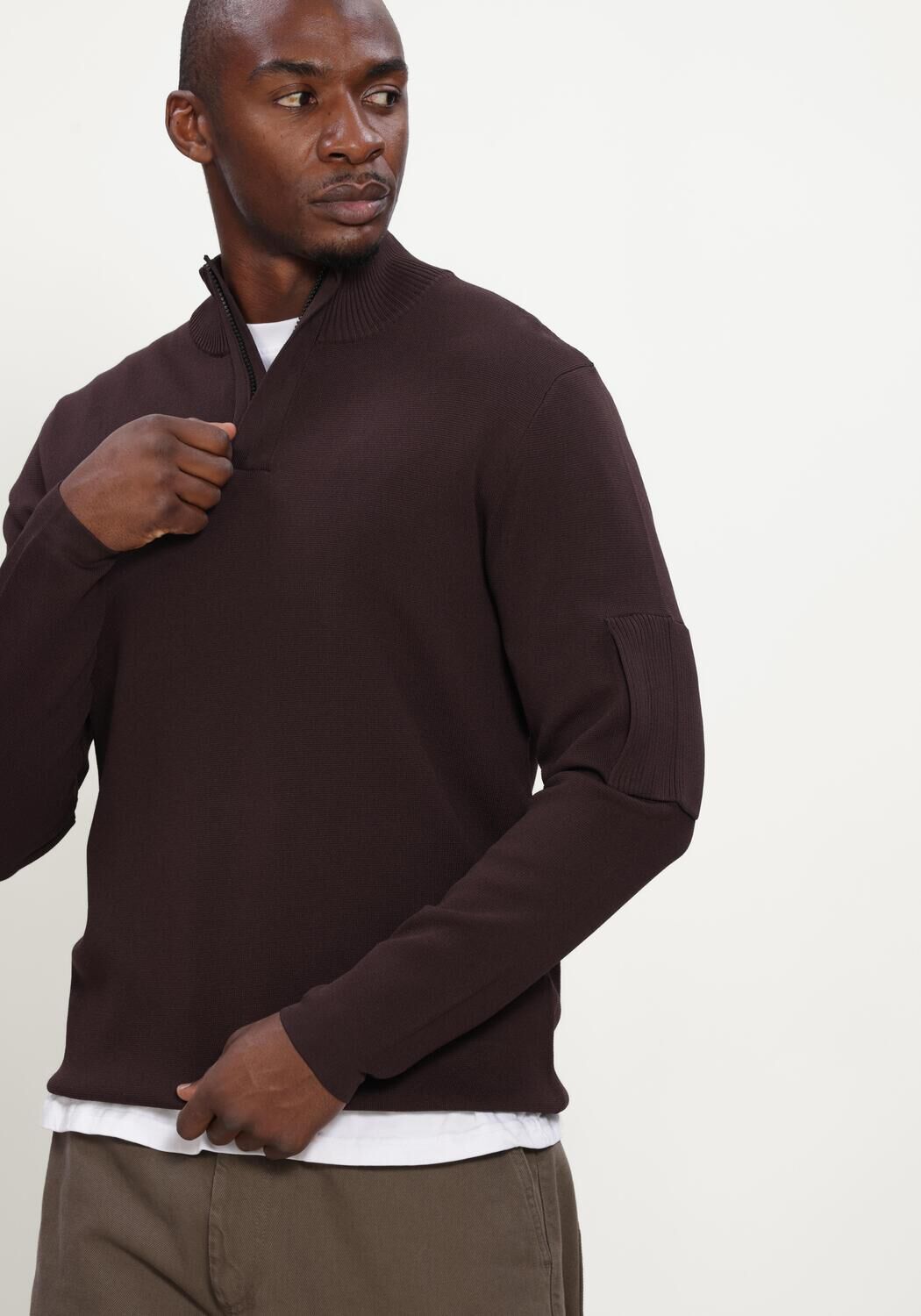 Bordeaux GENTI Pullover & Cardigans TURTLE ZIP LS - large