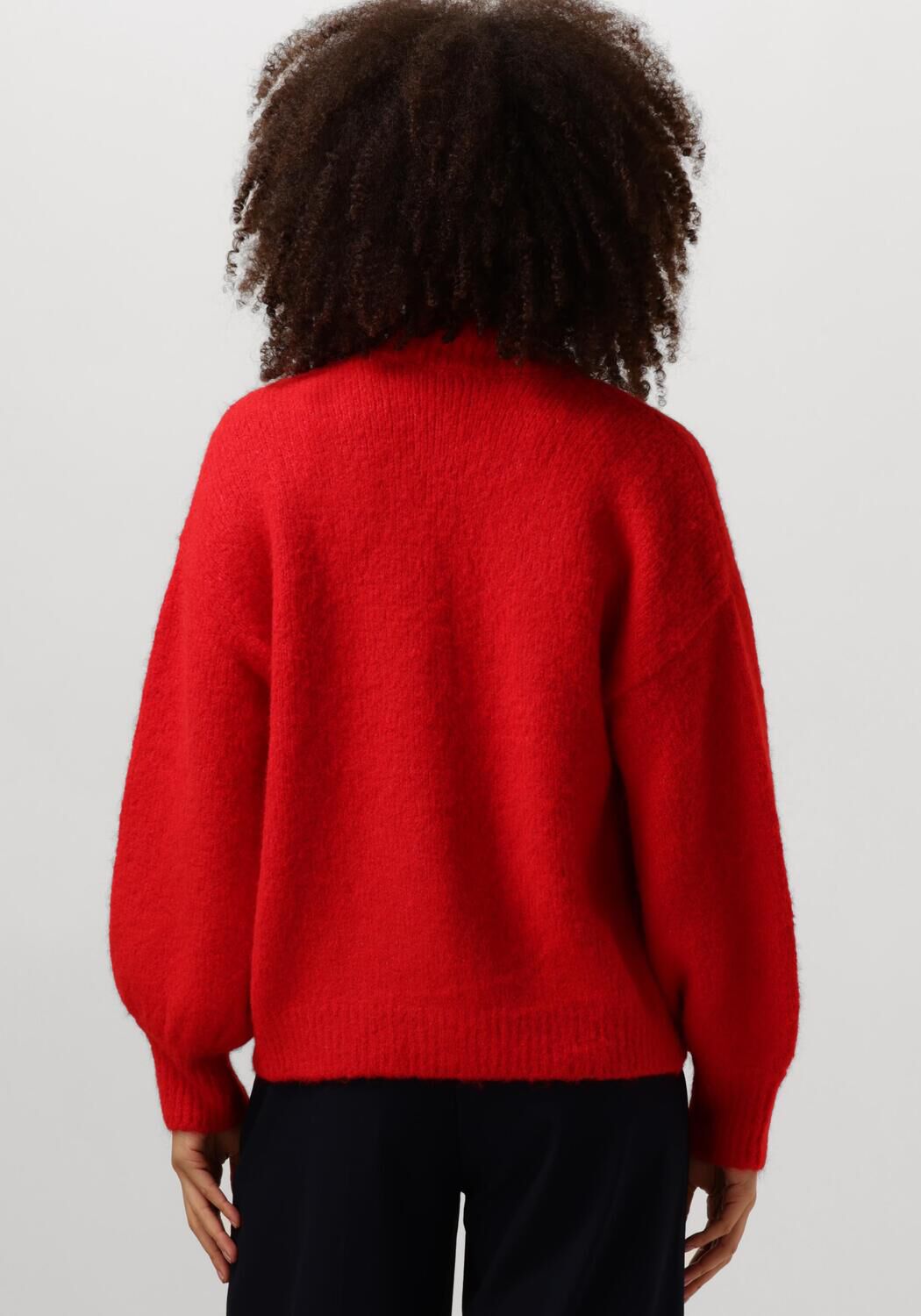 Rote SUMMUM Strickjacke PUFF SLEEVE CARDIGAN COZY MELANGE KNIT | Omoda