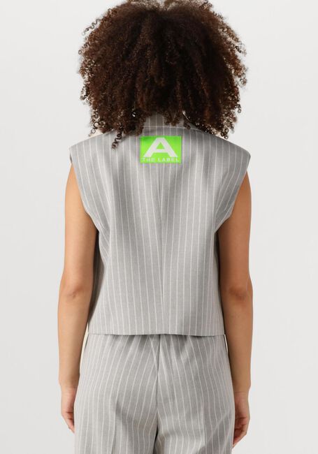Hellgrau ALIX THE LABEL Gilet LADIES WOVEN PINSTRIPE WAISTCOAT - large