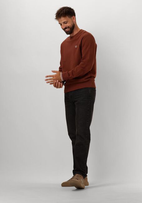 Braune FRED PERRY Pullover CREW NECK SWEATSHIRT - large