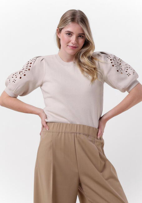 Beige OBJECT Pullover REYNARD 2/4 KNIT PULLOVER - large