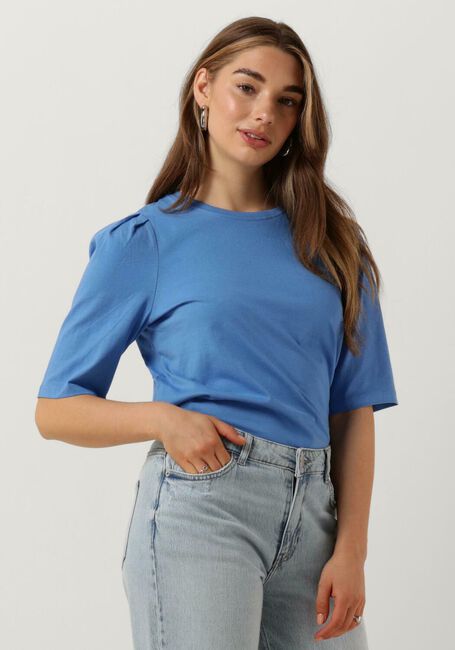 Blaue MSCH COPENHAGEN T-shirt MSCHBETTIA ORGANIC PUFF TEE - large