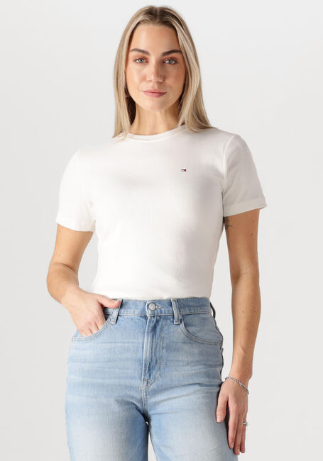 Weiße TOMMY HILFIGER T-shirt SLIM CODY C-NK SS - large