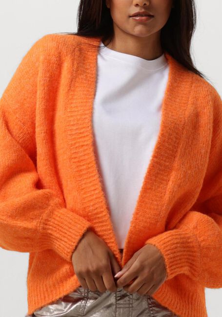 Orangene SUMMUM Strickjacke PUFF SLEEVE CARDIGAN COZY MELANGE KNIT - large