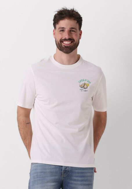 Weiße SCOTCH & SODA T-shirt FRONT BACK ARTWORK T-SHIRT - large