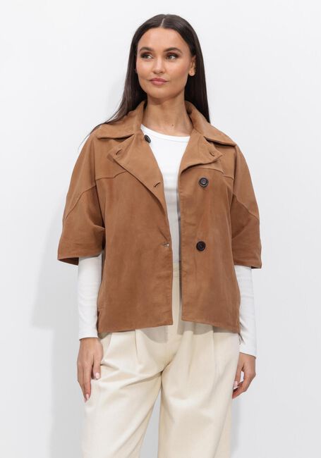 Camelfarbene STUDIO AR Jack CLARA GOAT SUEDE - large