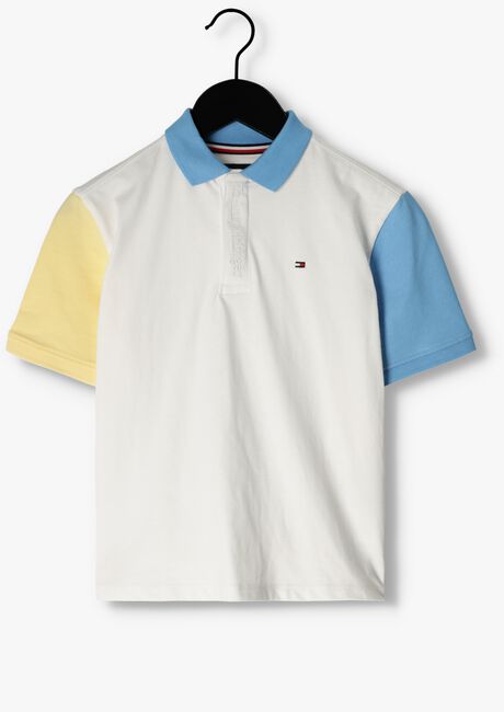 Weiße TOMMY HILFIGER Polo-Shirt OVERSIZED COLORBLOCK POLO S/S - large