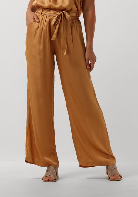 Camelfarbene SUMMUM Hose PANTS SOLID SATIN - large