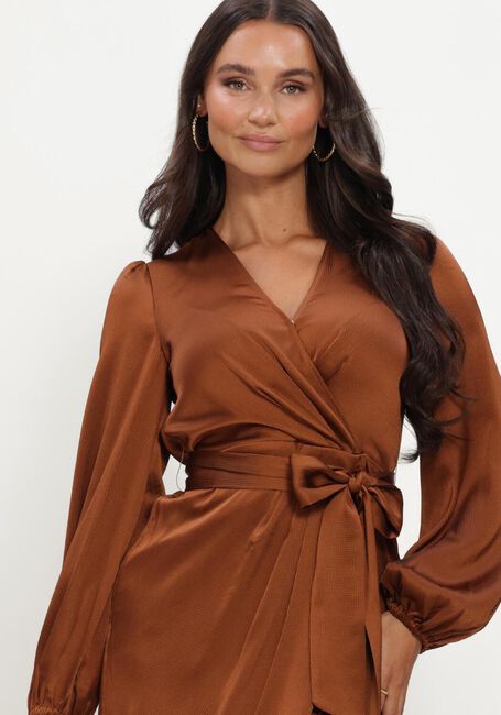 Cognacfarbene LINA LOCCHI Midikleid LL-BEA - large