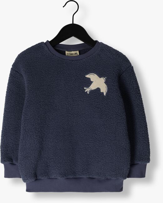 Blaue CARLIJNQ Sweatshirt FREE LIKE A BIRD - SWEATER WITH PATCH - large