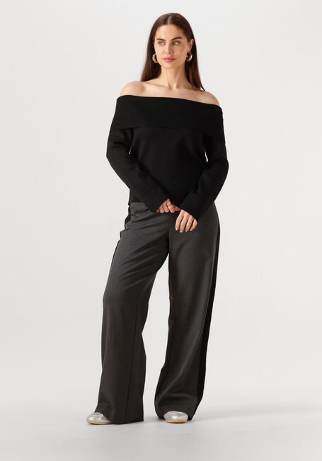 Schwarze OBJECT Tops & T-shirts OBJREYNARD L/S RE OFF SHOULDER KNIT - large