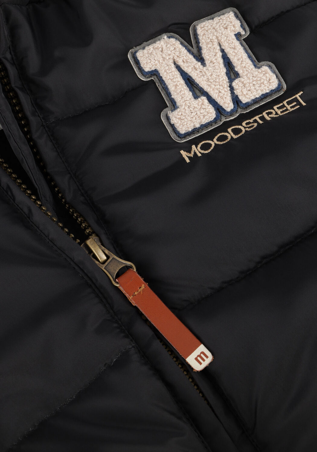 Schwarze MOODSTREET Wattierte Jack BASEBALL JACKET JUSTIN - large