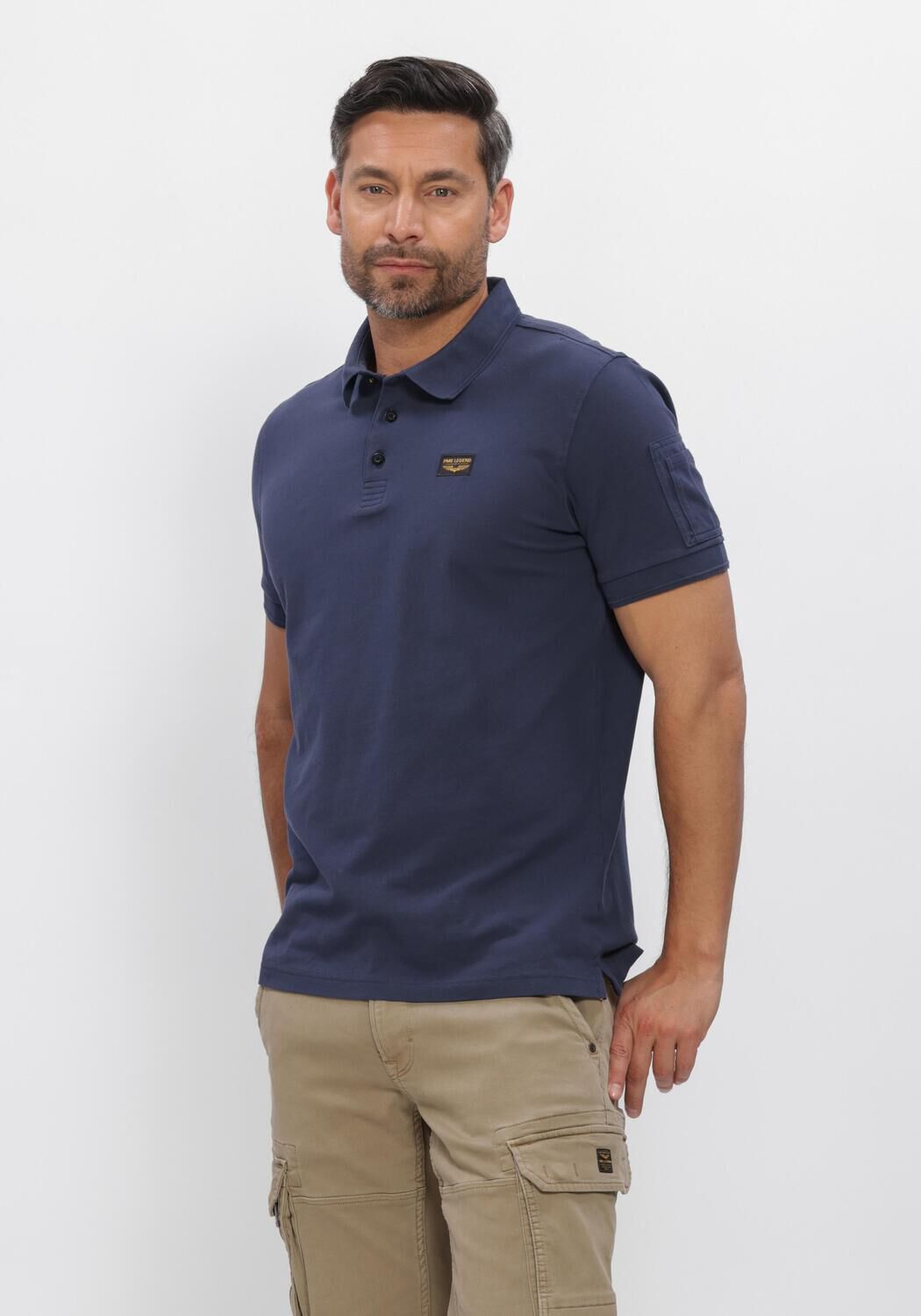 Blaue PME LEGEND Polo-Shirt TRACKWAY POLO - large