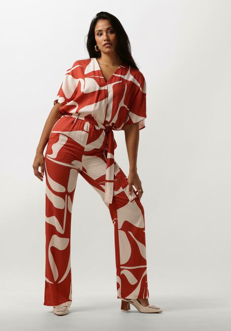 Rote ANOTHER LABEL Jumpsuit NENA GRAPHIC JUMPSUIT S/S - large