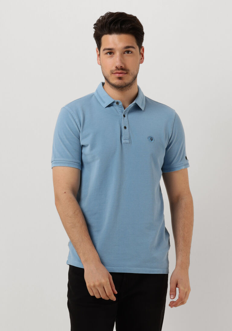 hellblau cast iron polo-shirt short sleeve polo cotton gd pique