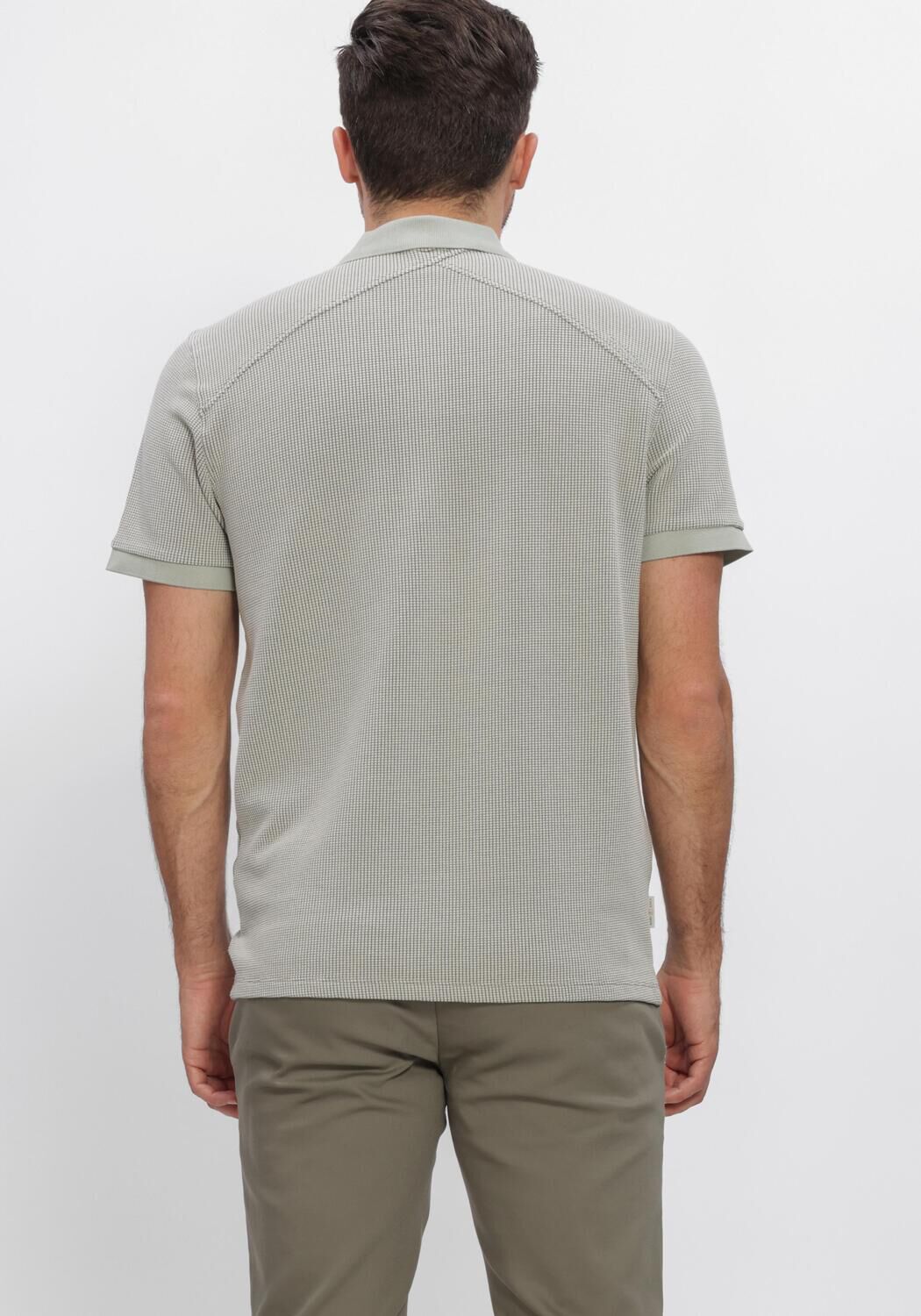 Hellblau CAST IRON Polo-Shirt REGULAR FIT TWO TONE WAFFLE - large