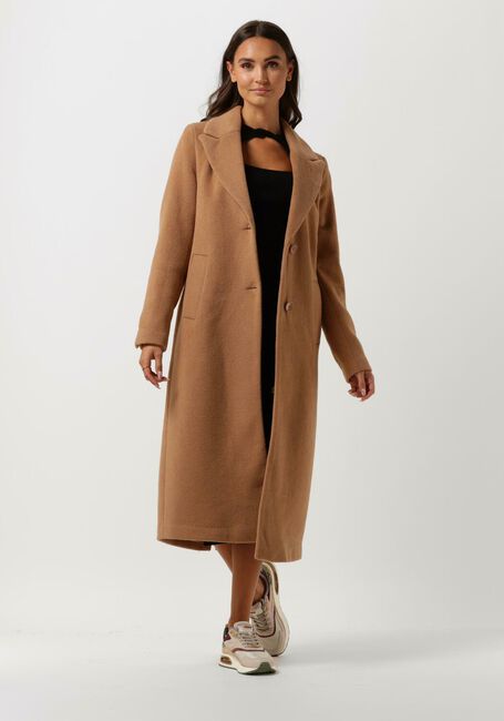 Camelfarbene NOTRE-V Mäntel WOL COAT LONG - large