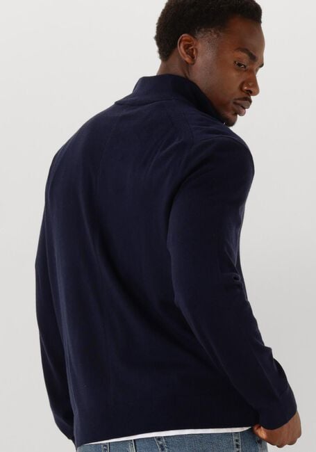 Dunkelblau CALVIN KLEIN Pullover LS 100% MERINO QZ 14GG - large