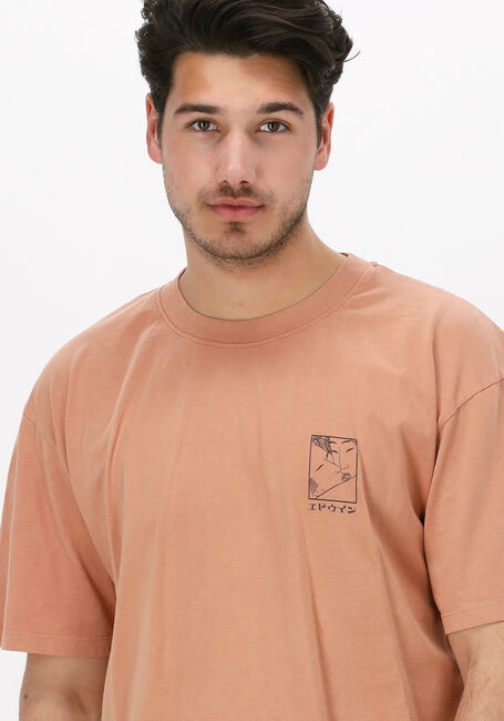 Orangene EDWIN T-shirt KISSU CHEST NATURAL TS - large