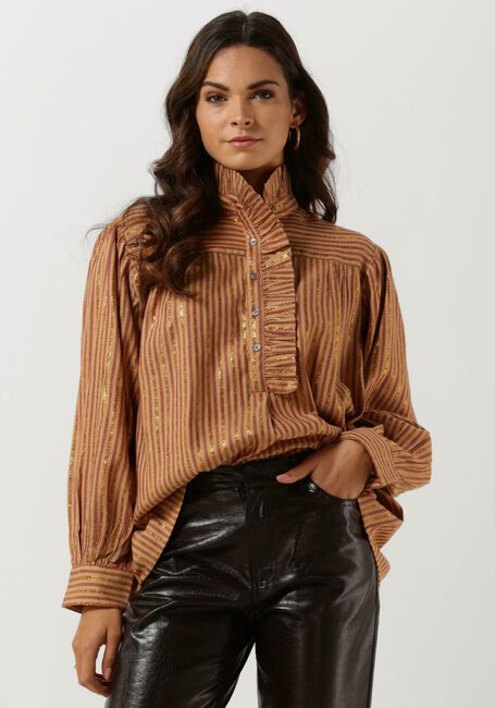 Camelfarbene ANTIK BATIK Blusen EDDY BLOUSE - large