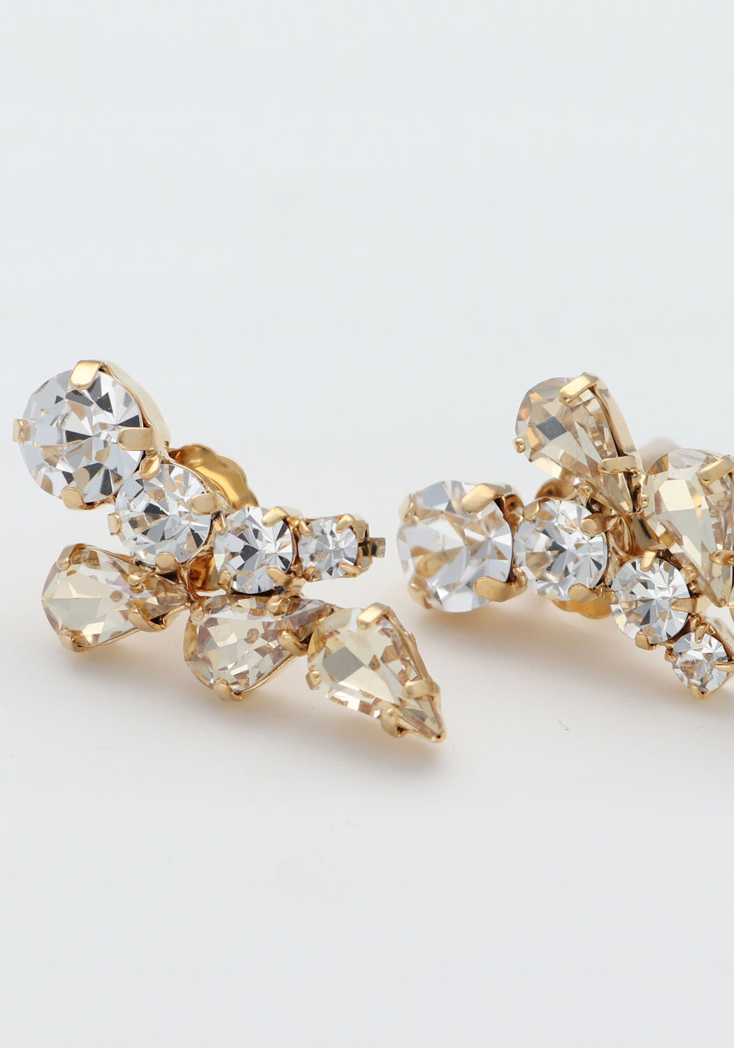 Goldfarbene LOTT. GIOIELLI Ohrringe CE SW EARPIN TWO ROWS - large