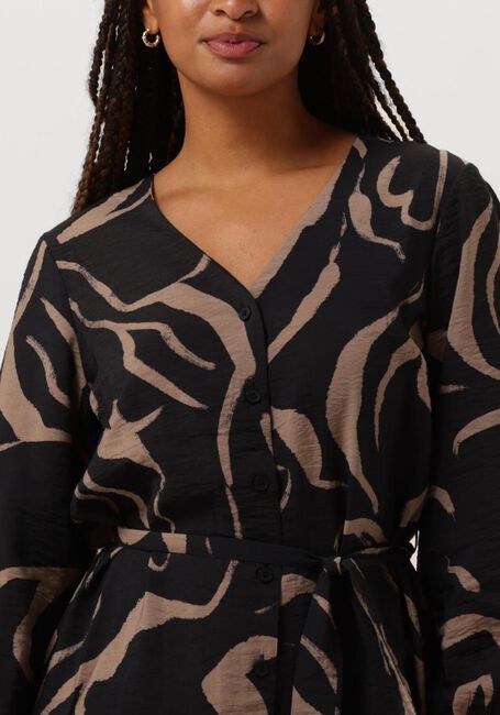 Schwarze OBJECT Minikleid OBJJACIRA L/S V-NECK SHORT DRESS - large