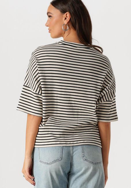 Blaue SUMMUM T-shirt BOXY TOP STRIPE WAFFLE - large