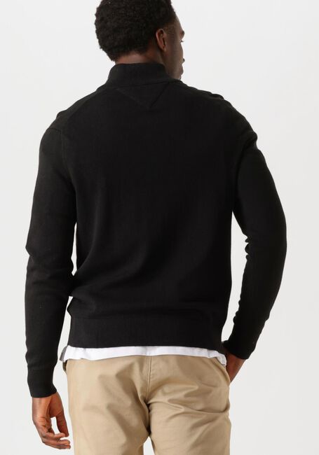 Schwarze TOMMY HILFIGER Pullover PIMA ORG CTN CASHMERE ZIP MOCK - large