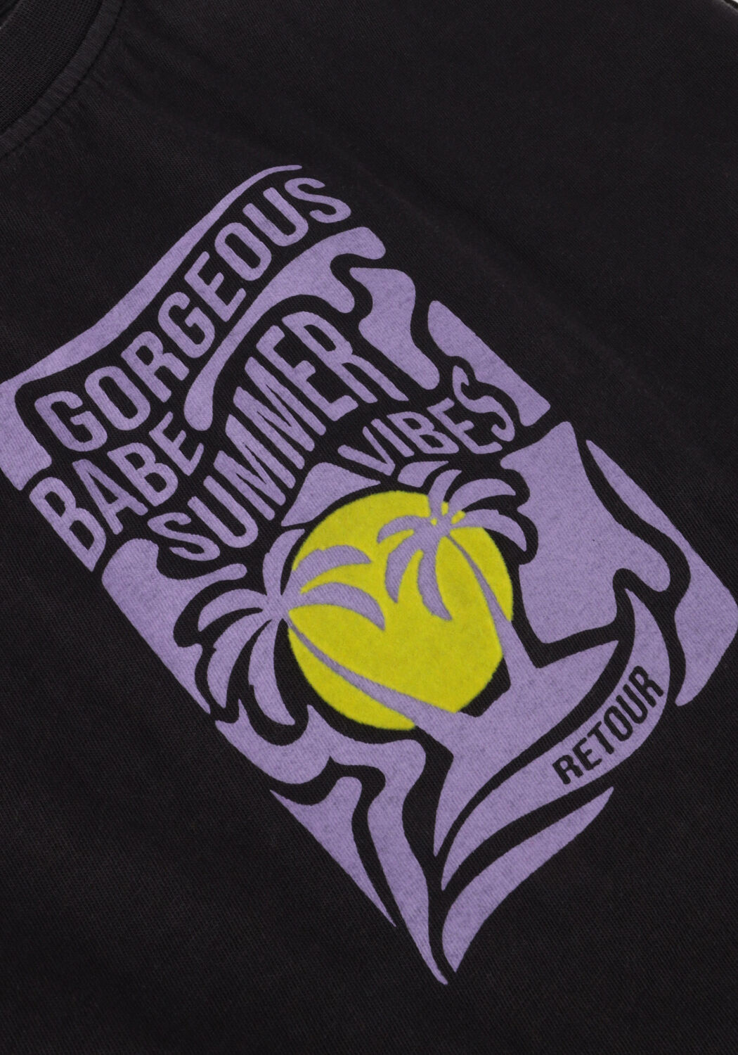 Schwarze RETOUR Top CALVINA - large