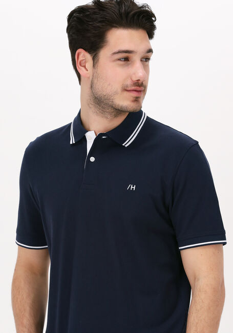 Blaue SELECTED HOMME Polo-Shirt SLHAZE SPORT SS POLO W - large