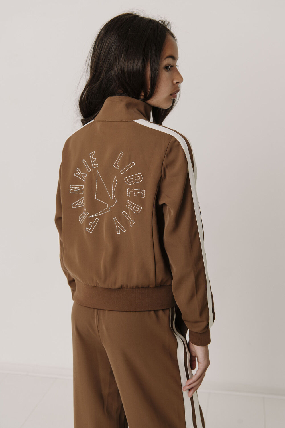 Braune FRANKIE & LIBERTY Pullover TESKE TRACKSUIT JACKET - large