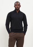 Schwarze GENTI Pullover & Cardigans TURTLE ZIP LS