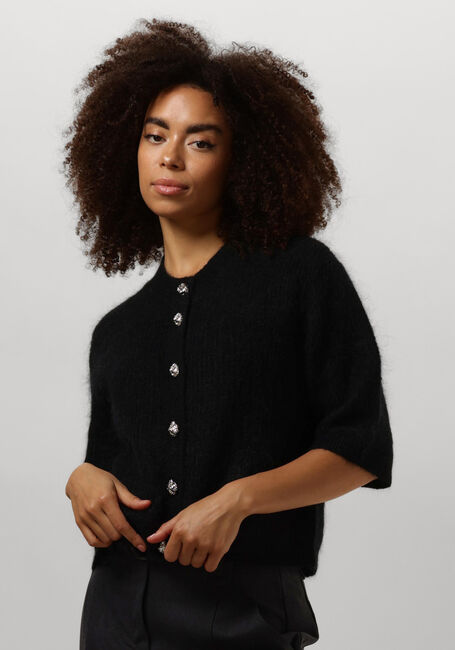 Schwarze SECOND FEMALE Strickjacke ANDRIA KNIT CARDIGAN - large