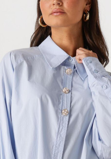 Blaue SUMMUM Blusen FANCY BUTTON BLOUSE CRISPY POPLIN - large