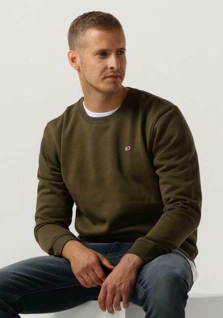 Grüne TOMMY JEANS Sweatshirt TJM REGULAR FLEECE C NECK - large