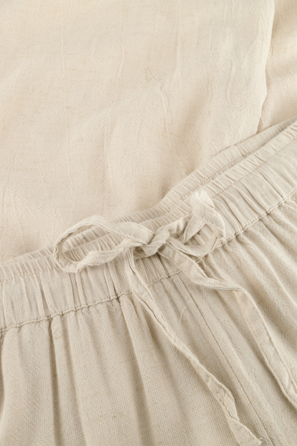 Creme NEO NOIR Hosen SONAR DRAPY LINEN PANTS - large