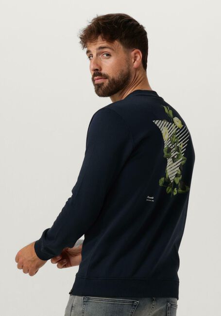 Dunkelblau PUREWHITE Pullover CREWNECK WITH FRONT PRINT AND BACK ARTWORK - large