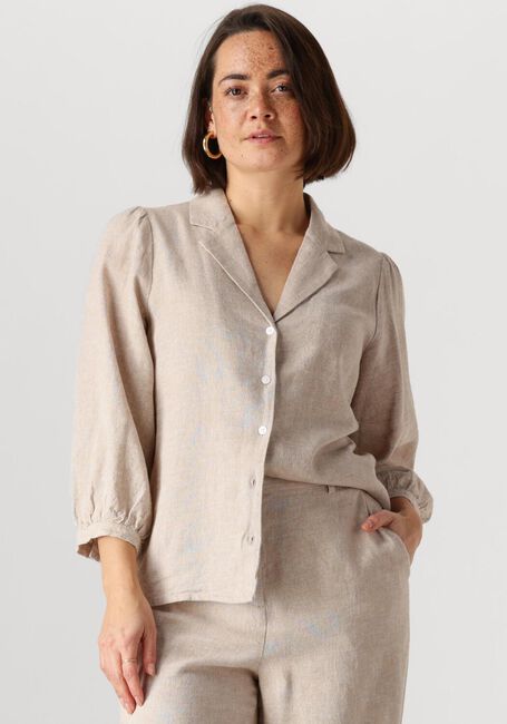 Beige MSCH COPENHAGEN Blusen MSCHPENNIE GINIA 3 4 SHIRT - large
