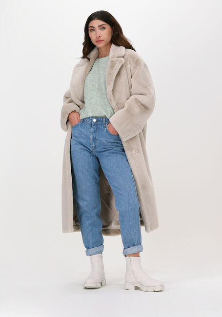Ecru STAND STUDIO Fake-Fur-Jack MARIA COAT SOFT - large