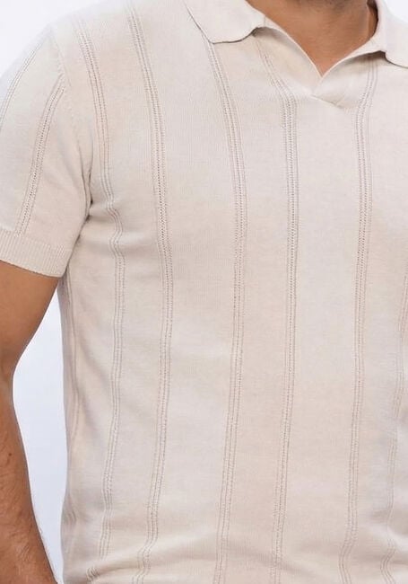 Beige GENTILUOMO Polo-Shirt POLO NO BUTTONS SS - large